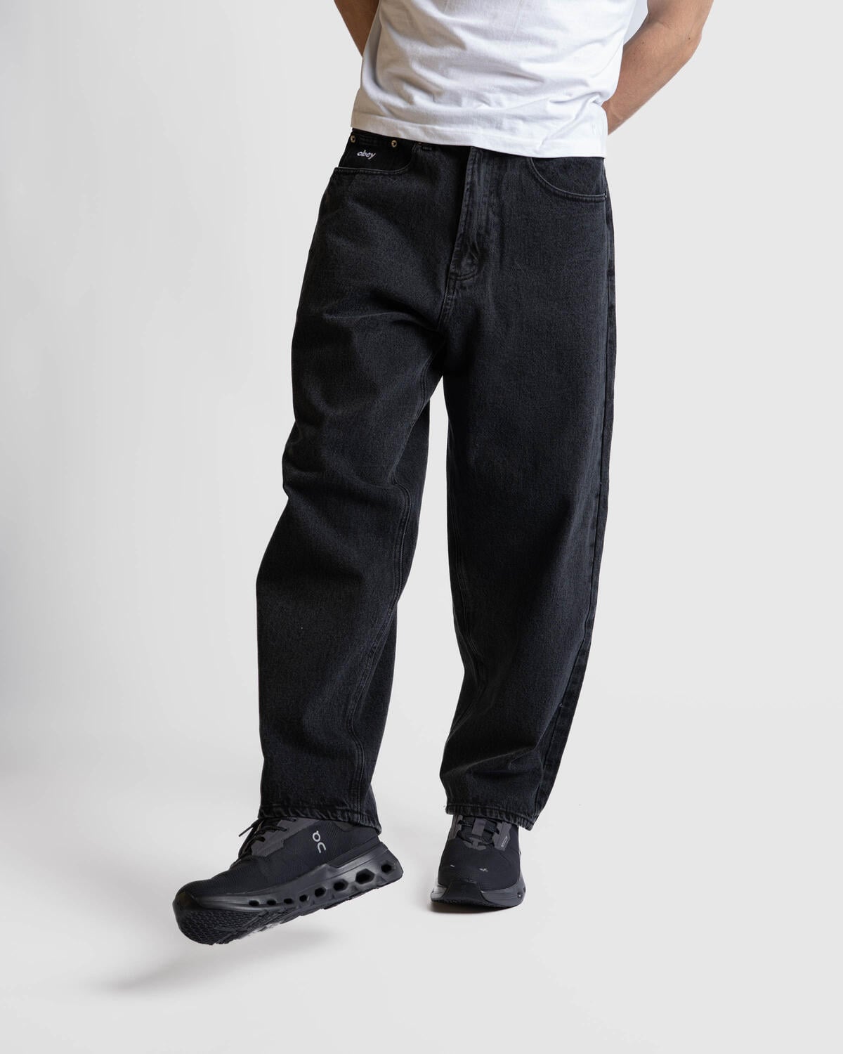 Japan Black Baggy Denim Pants (gray) | OVY ovy black baggy denim pants